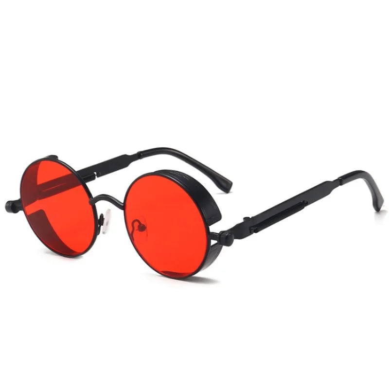 Fashion Sports Classic Sunglasses Steampunk Eyewear for Men and Women Retro Round Metal Frame Sun Glasses