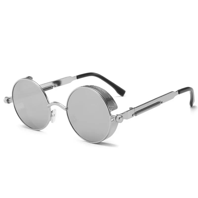 Fashion Sports Classic Sunglasses Steampunk Eyewear for Men and Women Retro Round Metal Frame Sun Glasses