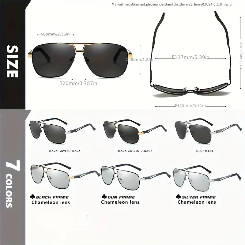 Lunettes de Soleil Aviateur Grand Cadre – Protection UV400 Homme & Femme